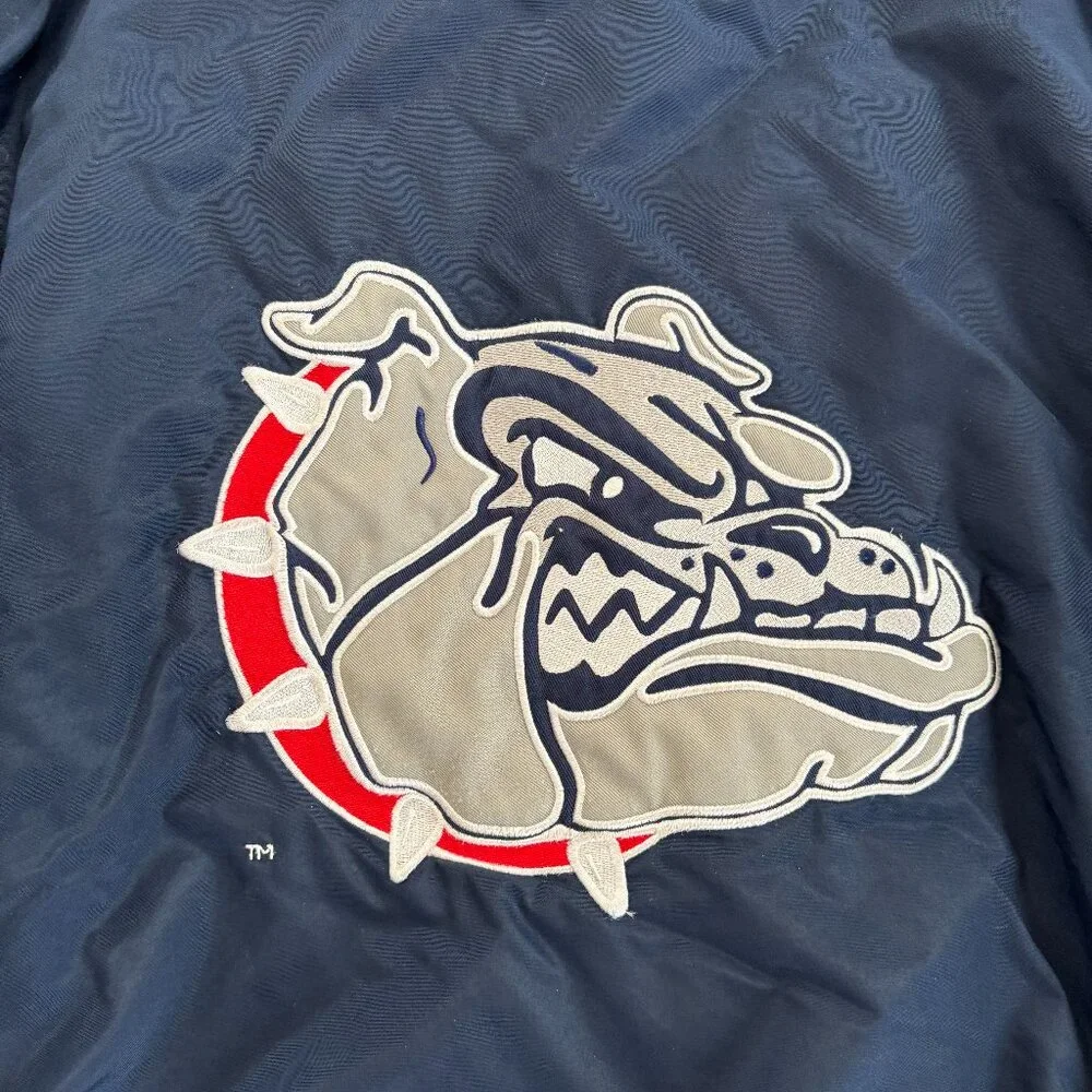 Vintage‎ Champs Gonzaga Bulldogs Jacket Mens XL NCAA Full Zip Embroidered Nylon